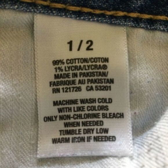 AEROPOSTALE Faded Medium‎ Wash Cropped Jeans Size 1/2 - Picture 7 of 8